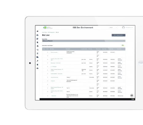 Bid Manager-ipad