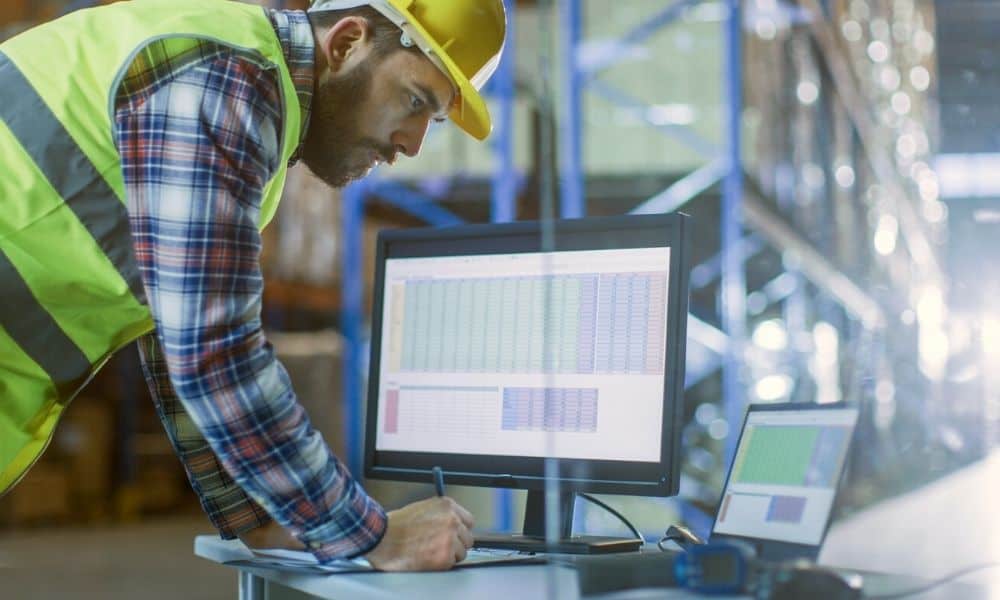 stock image of worker